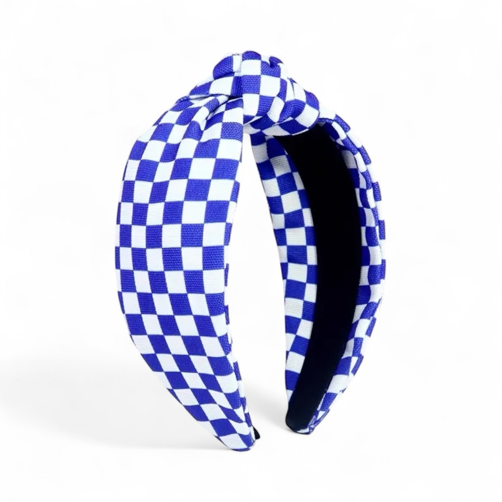 💖 3/$30 💖 Blue & White Checkered Headband